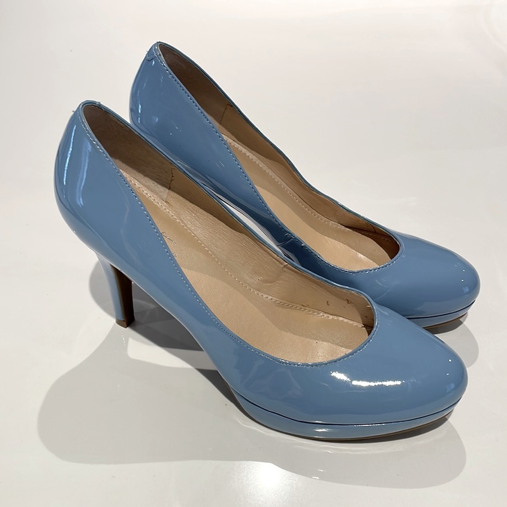 (2/$50) Marc Fisher Powder Blue Patent Heels - 7.5